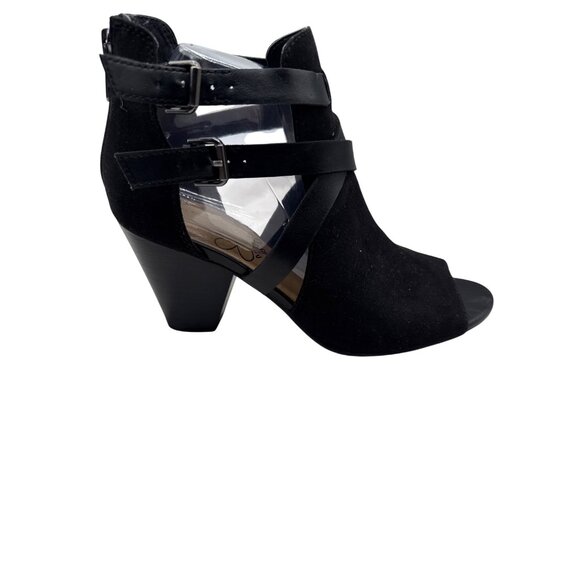 Libby Edelman Size 8 Karla Double Strap Business Casual Peep Toe Sandals - Picture 4 of 12